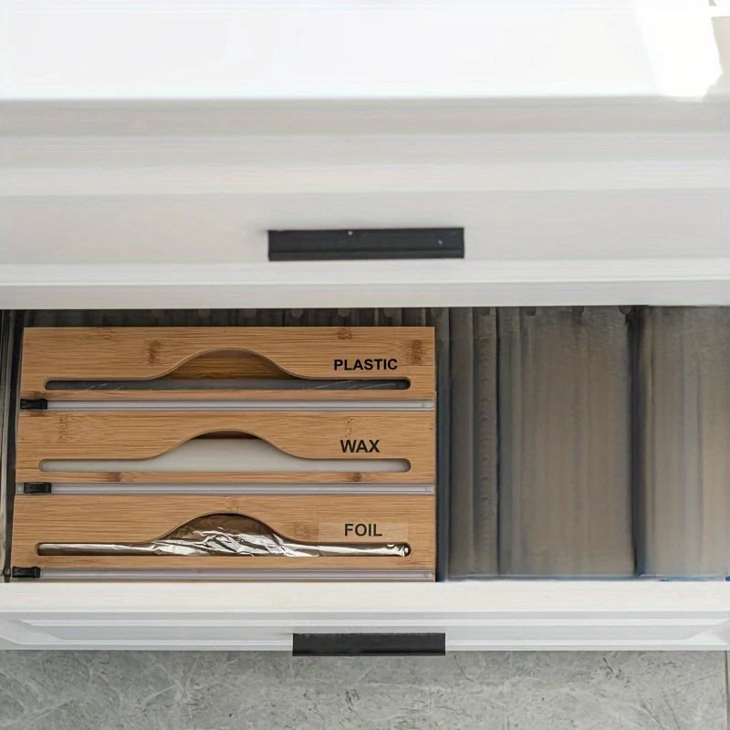 Distributeur d'emballages 3 en 1 avec coupe-papier