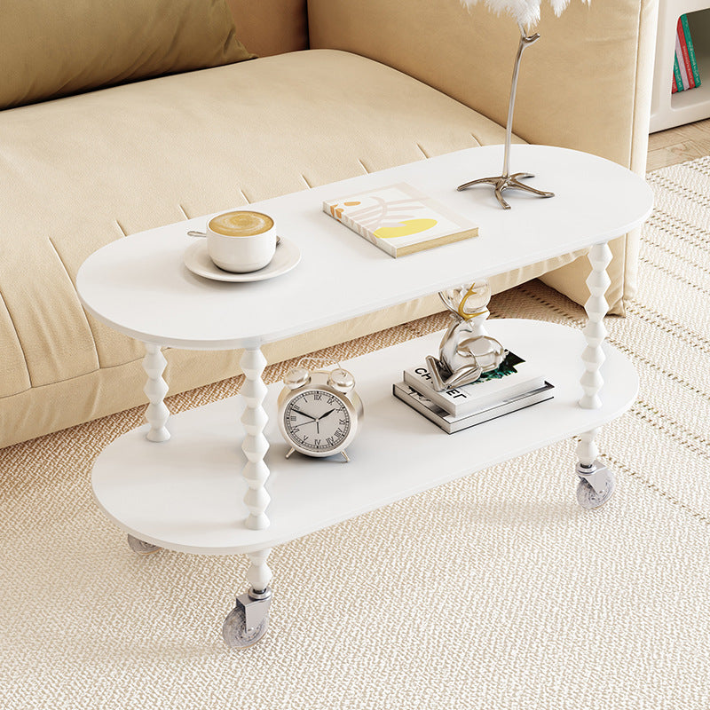 Table basse mobile style crème française – salon, canapé, appartement