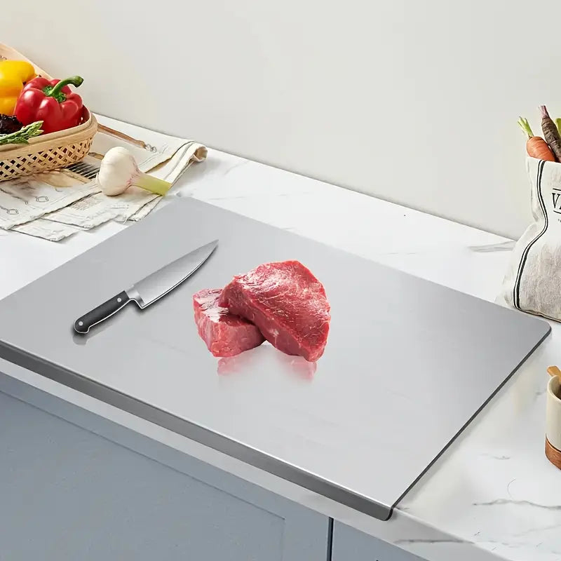 Planche à découper INOX - Anti-rouille et antibactérienne