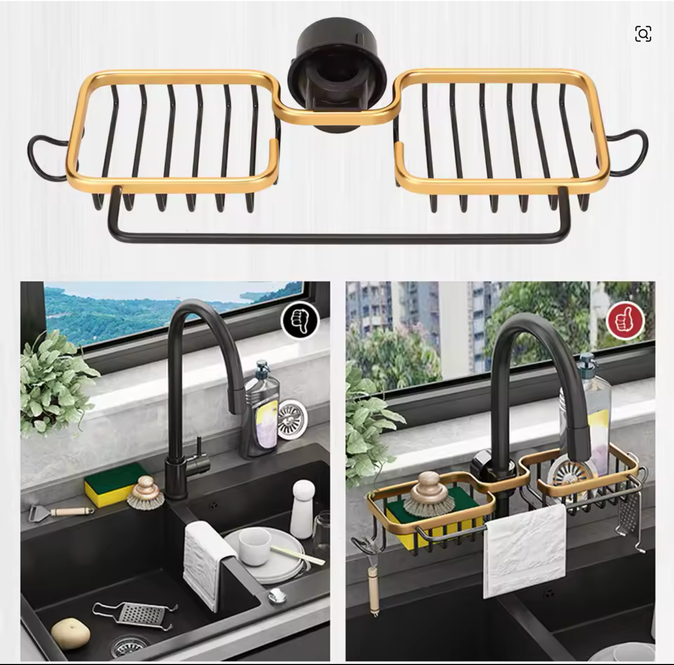 đ§ Pack Duo â Extension de Robinet 4 en 1 + Support en Aluminium