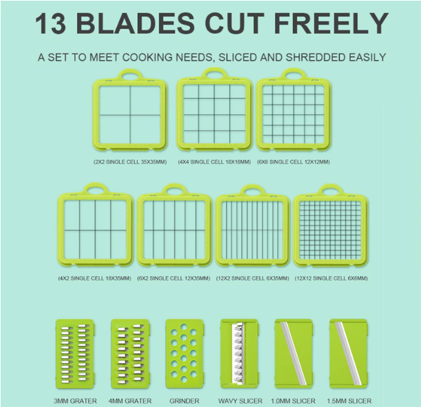 Hachoir à Légumes Multifonction 22 en 1