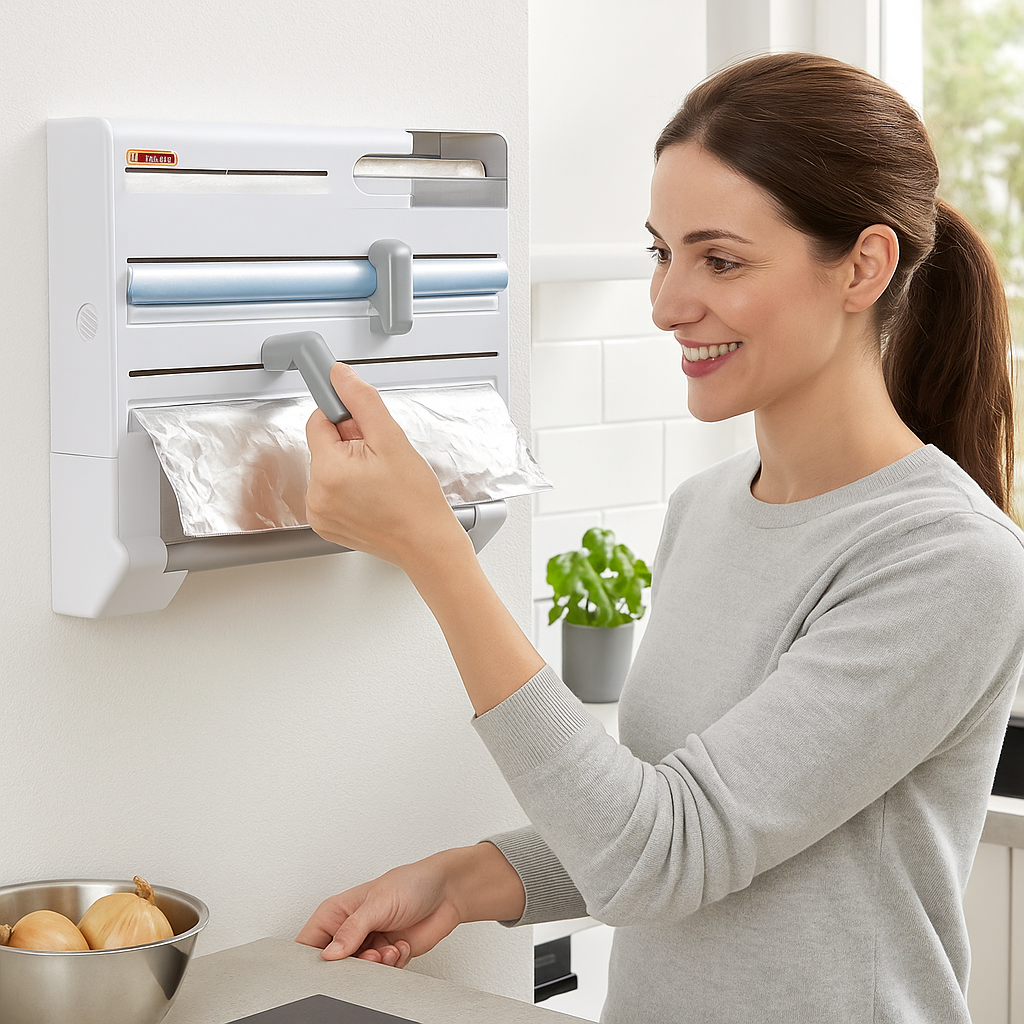 🧻 Distributeur mural Leifheit pour film alimentaire et papier aluminium