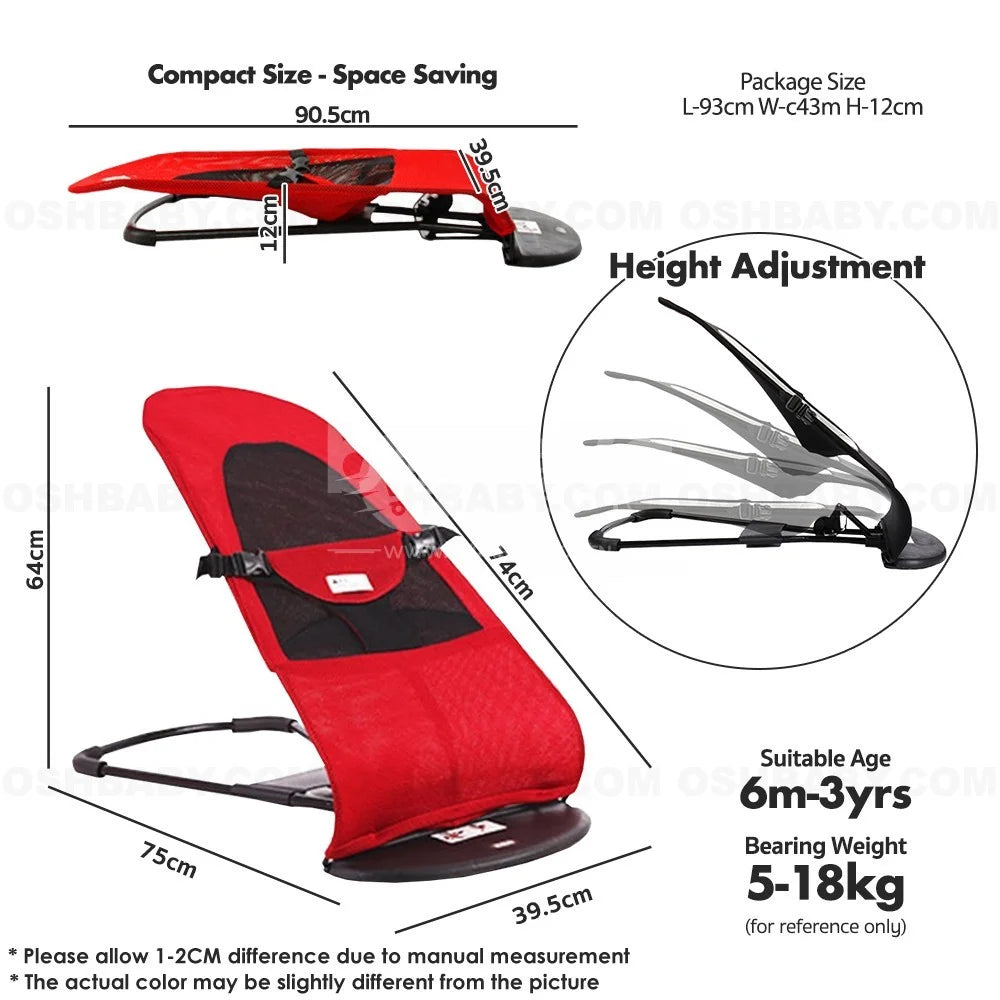 Chaise berçante 4 en 1 pour enfants, lit confortable pliable, berceau inclinable jusqu'à 3 ans.