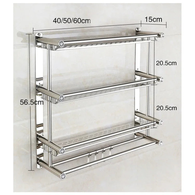Étagère Salle de Bain en Acier Inoxydable
