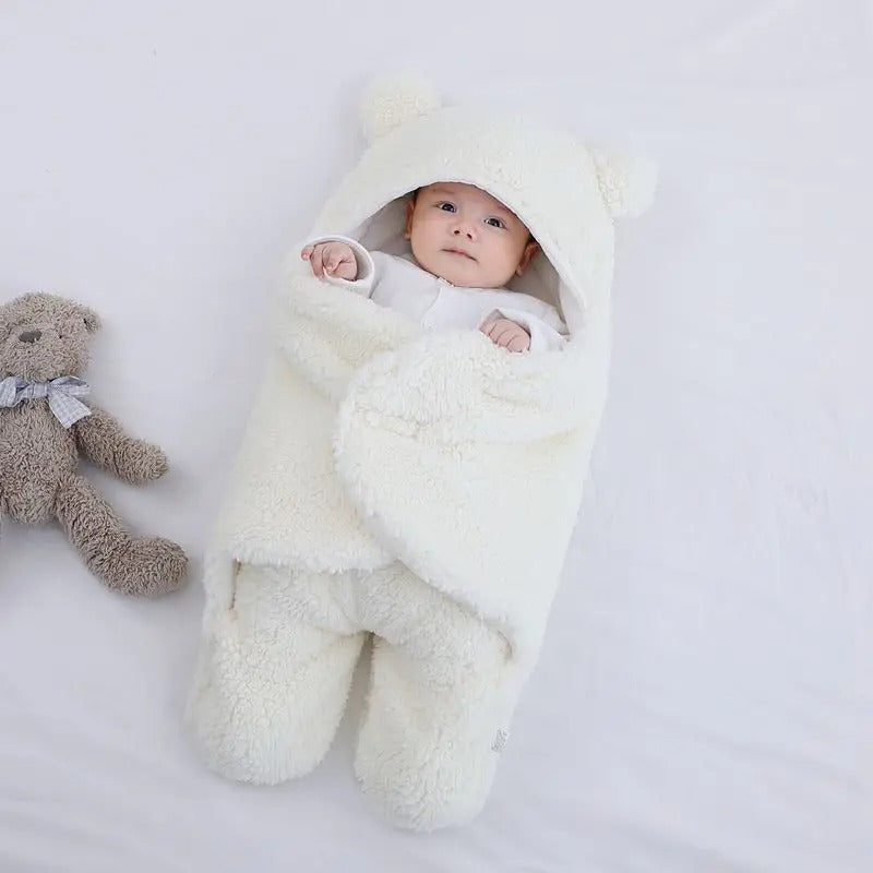 Couverture à Capuche en Coton Doux pour Bébés