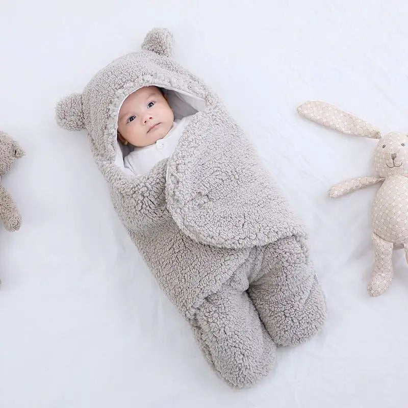 Couverture à Capuche en Coton Doux pour Bébés