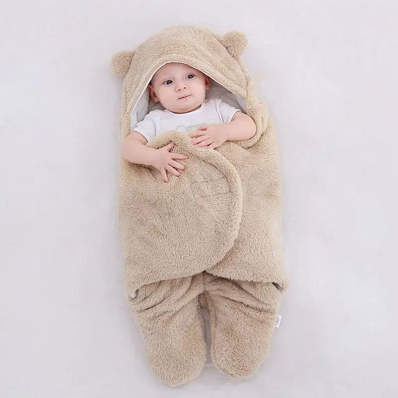 Couverture à Capuche en Coton Doux pour Bébés