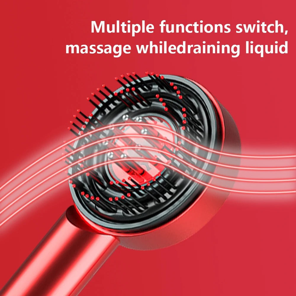 Masseur de cuir chevelu électrique avec lumière rouge et applicateur d'huile