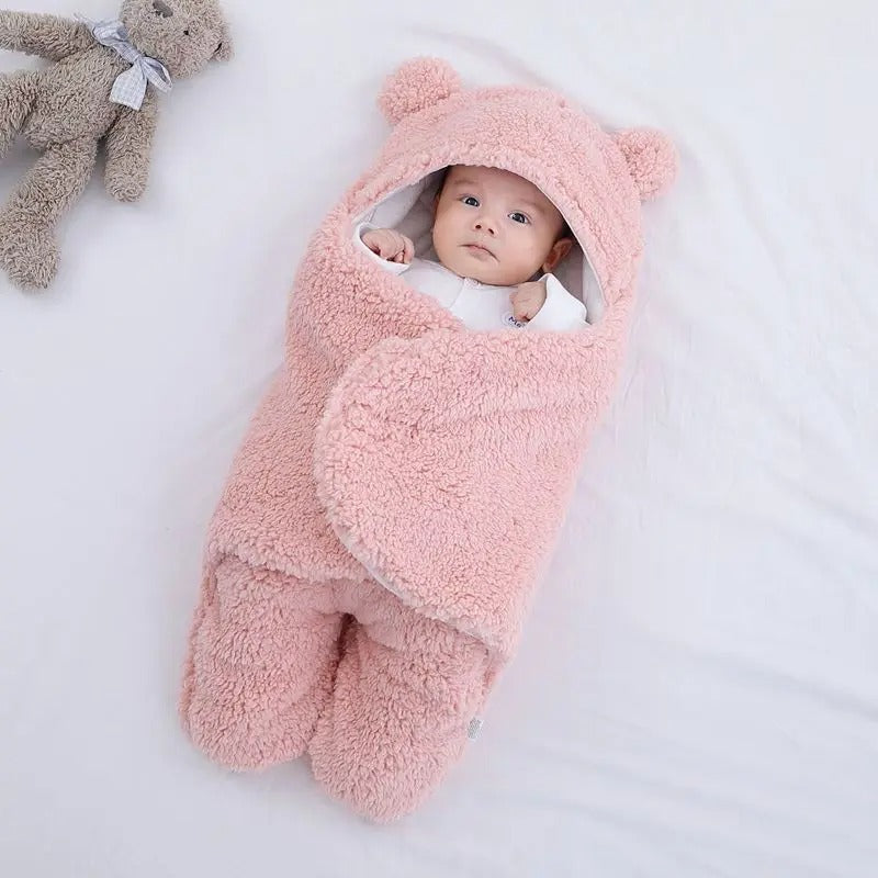 Couverture à Capuche en Coton Doux pour Bébés