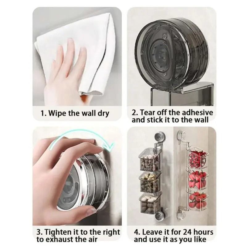 ✨ Organisateur Rotatif 3 Étagères pour Cuisine – Gain de Place et Style ! ✨