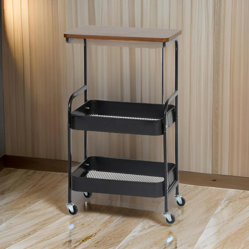CHARIOT DE RANGEMENT 3 NIVEAUX – POLYVALENT, STYLÉ & ULTRA PRATIQUE 🛒🖤