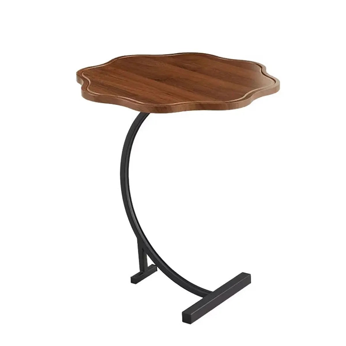 Petite table d'appoint blanche en C – Plateau télé pour canapé ou lit – Salon et chambre