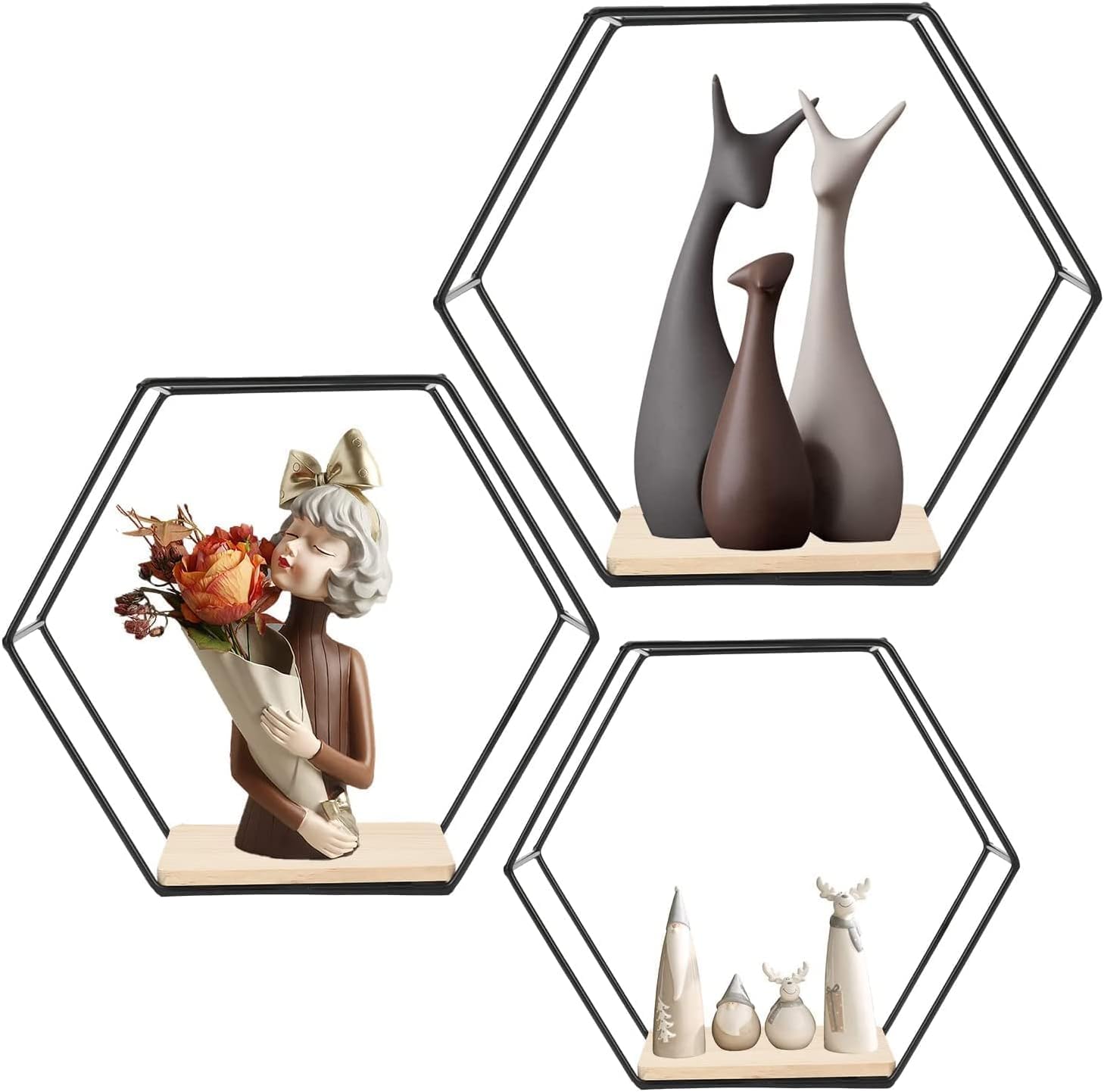 ÉTAGÈRES MURALES HEXAGONALES – STYLE ET ORGANISATION