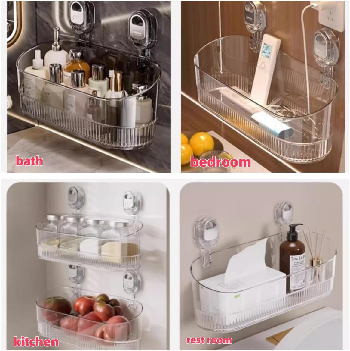 2 Étagères Murales Sans Perçage