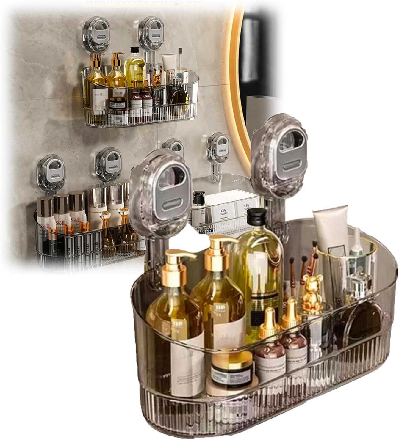 2 Étagères Murales Sans Perçage