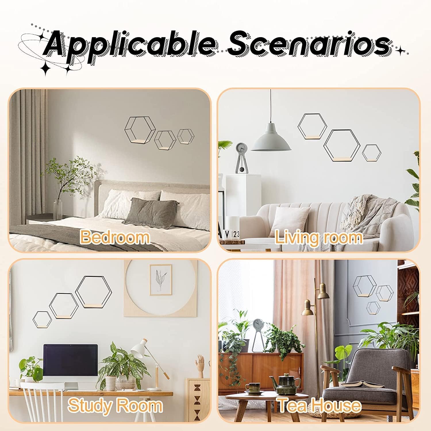 ÉTAGÈRES MURALES HEXAGONALES – STYLE ET ORGANISATION