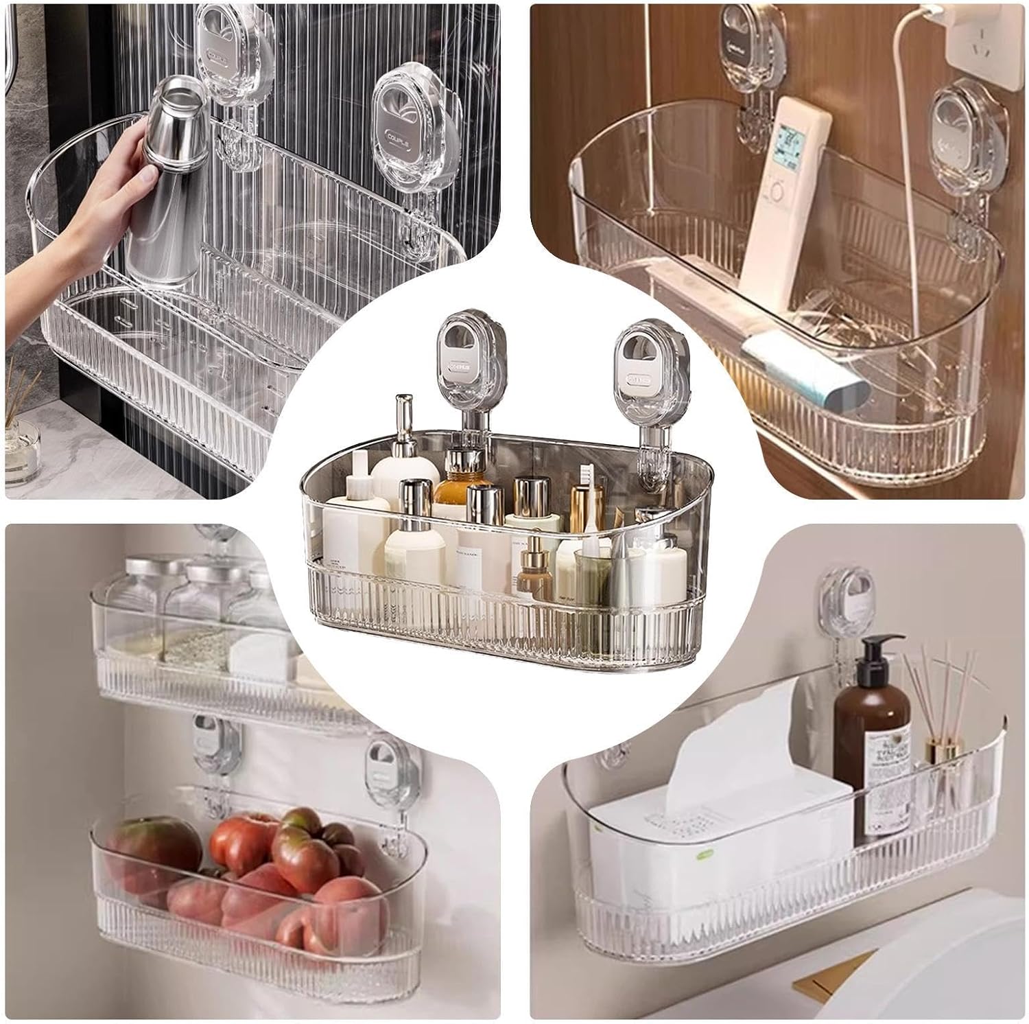 2 Étagères Murales Sans Perçage