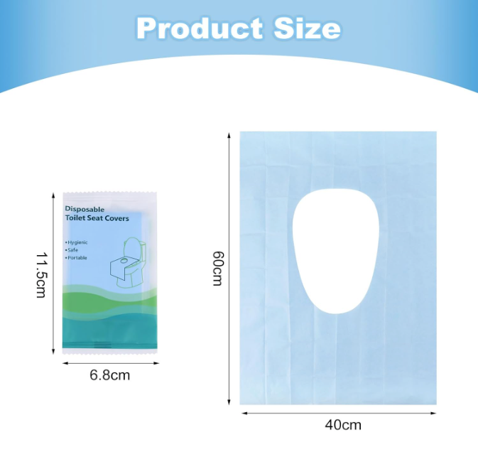 🧻 Sachets Hygiéniques Jetables pour Couvercle de Toilettes – Lot de 50 PCS