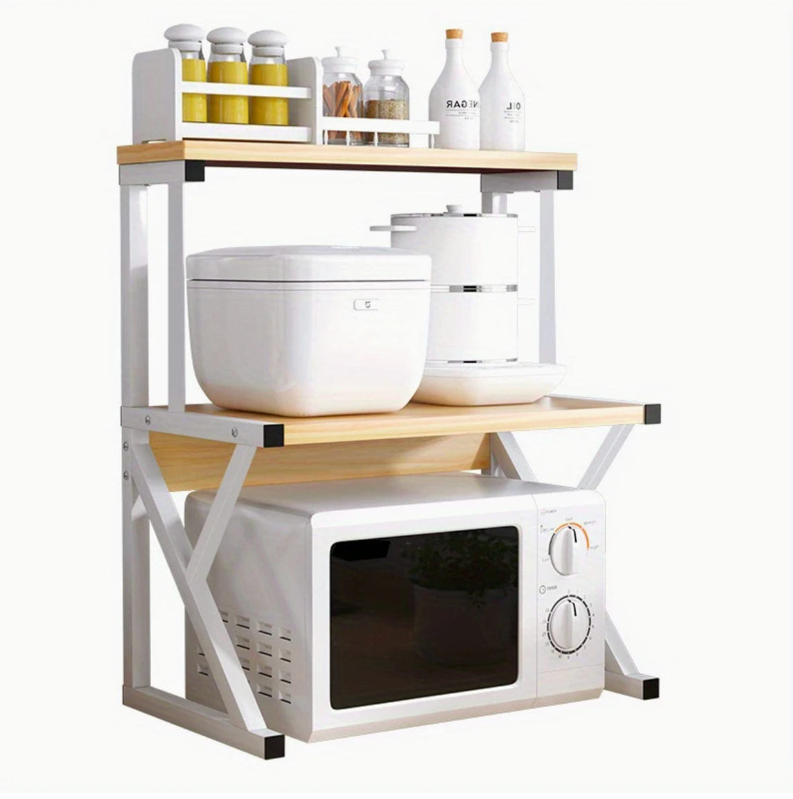 Étagère de Rangement 3 Niveaux pour Comptoir