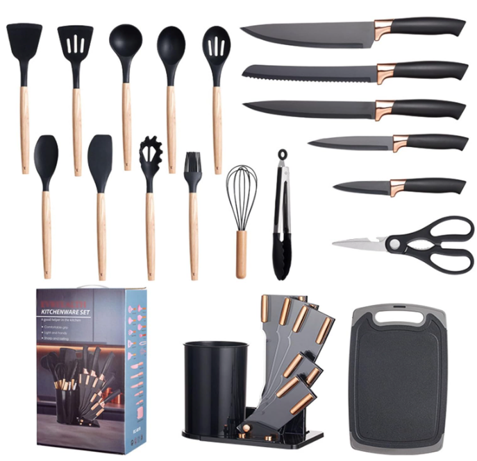 🖤 طقم أدوات المطبخ الفاخر - لمسة أنيقة لكل مطبخ!