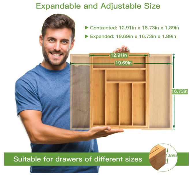 Organisateur de Couverts en Bambou Pipishell 🌿