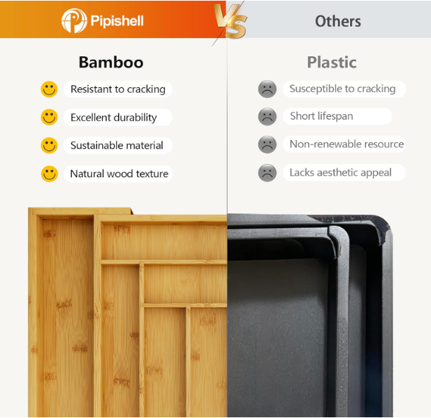 Organisateur de Couverts en Bambou Pipishell 🌿