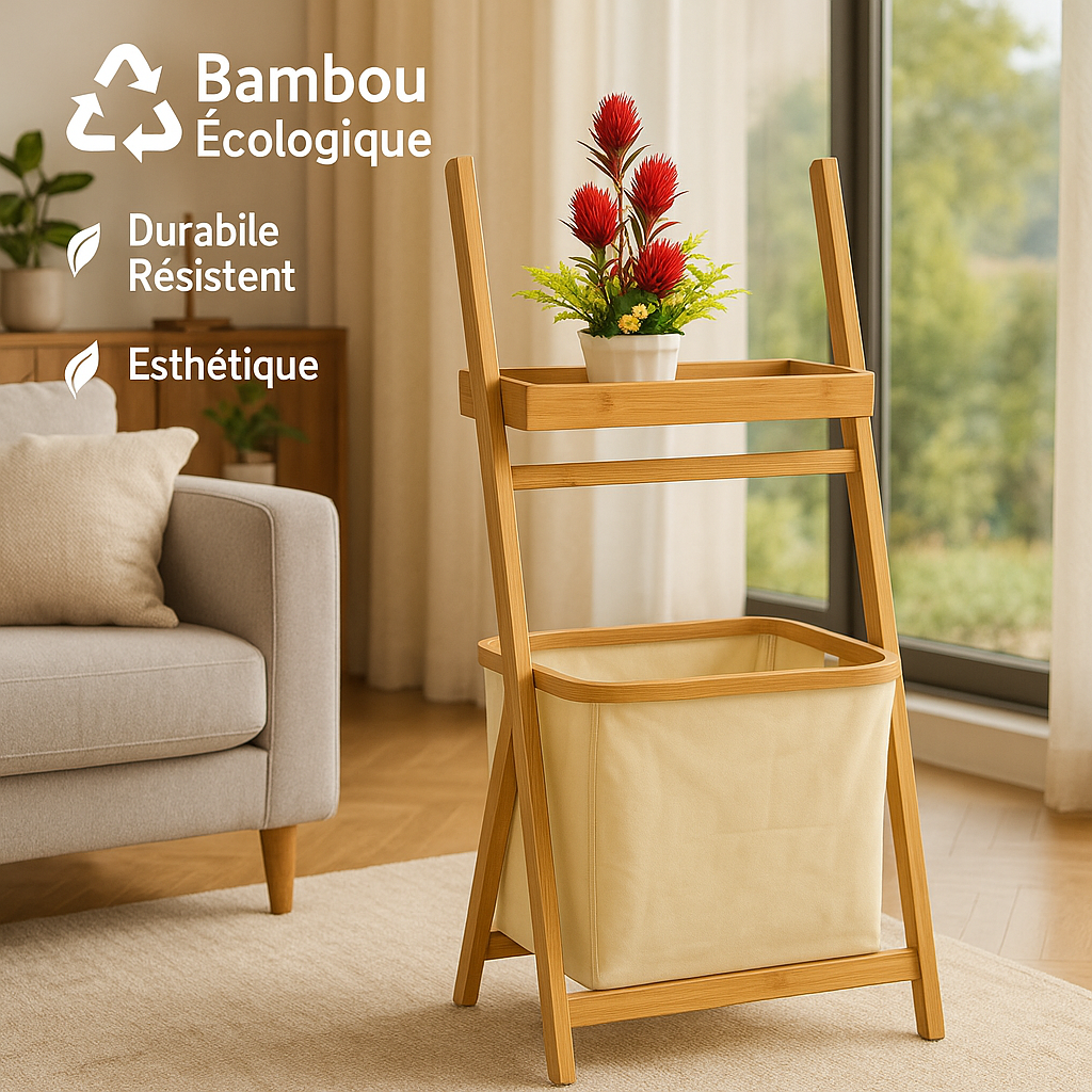 🧺 Panier à Linge en Bambou
