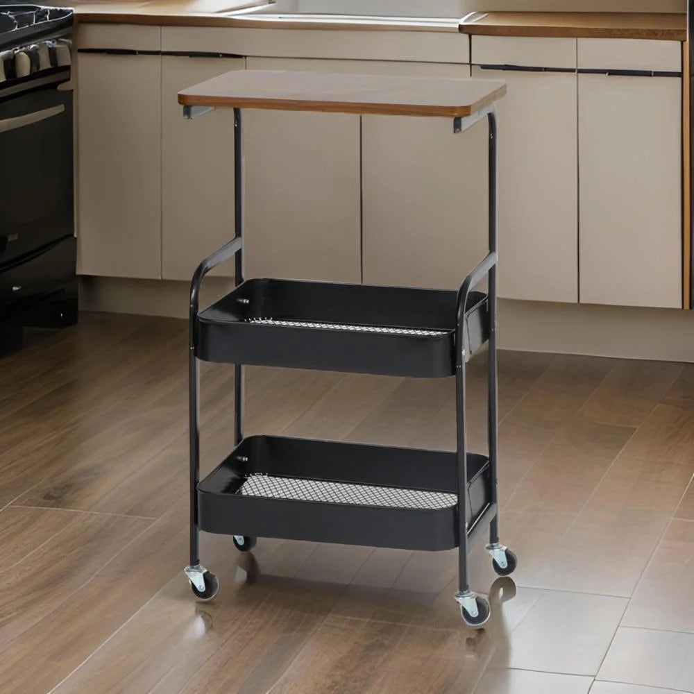 CHARIOT DE RANGEMENT 3 NIVEAUX – POLYVALENT, STYLÉ & ULTRA PRATIQUE 🛒🖤