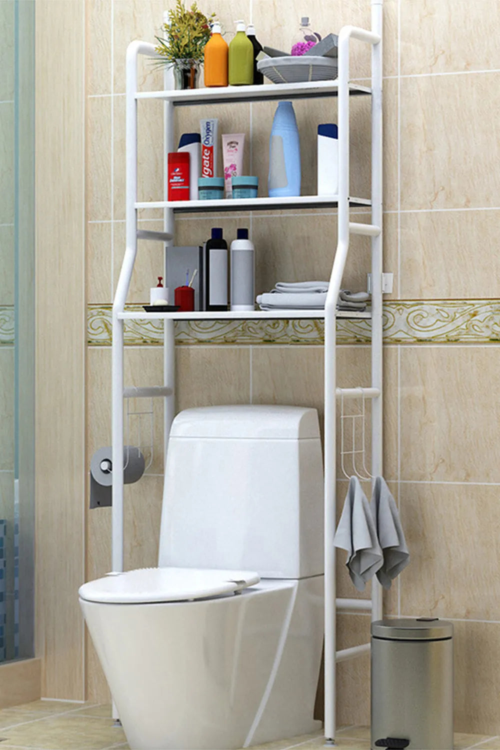 Étagère WC 3 Niveaux – Blanc