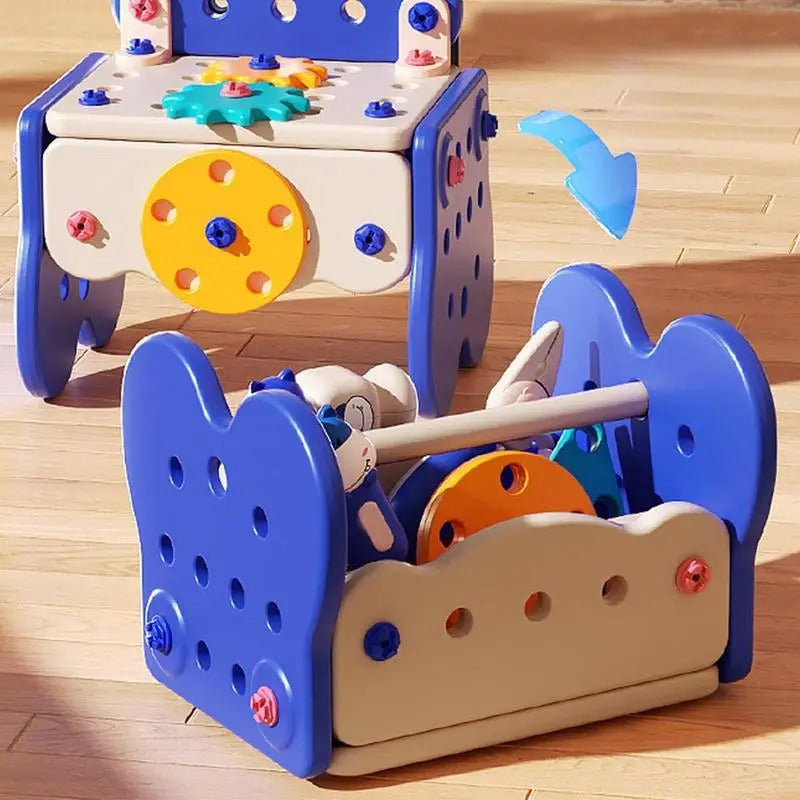 Boîte à Outils Éducative de 60 Pièces pour Enfants - Jouet de Construction et Puzzle