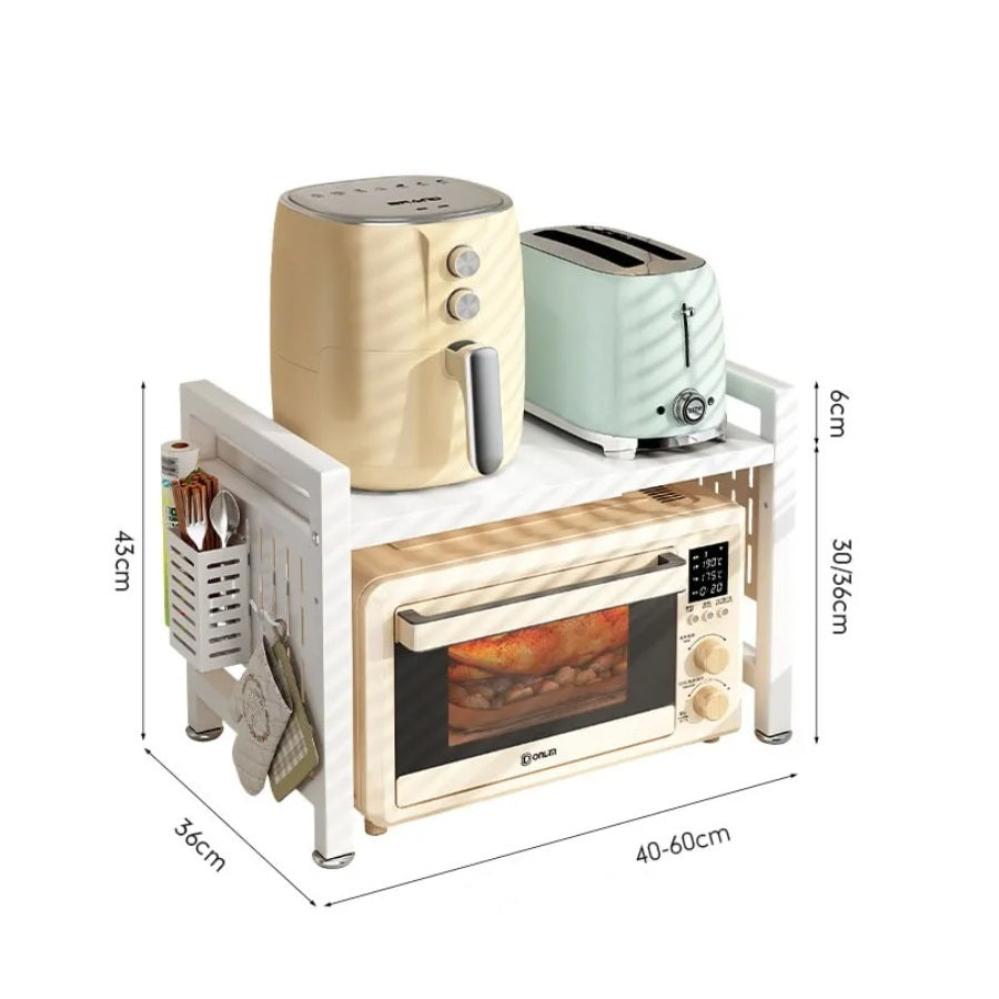 Étagère Réglable pour Micro-ondes – 1 Niveau – Blanche