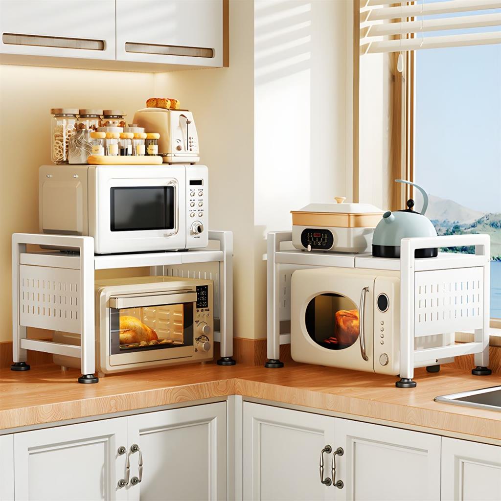 Étagère Réglable pour Micro-ondes – 1 Niveau – Blanche